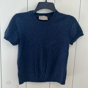 Everlane | 100% cashmere | Navy short sleeve sweater | size small